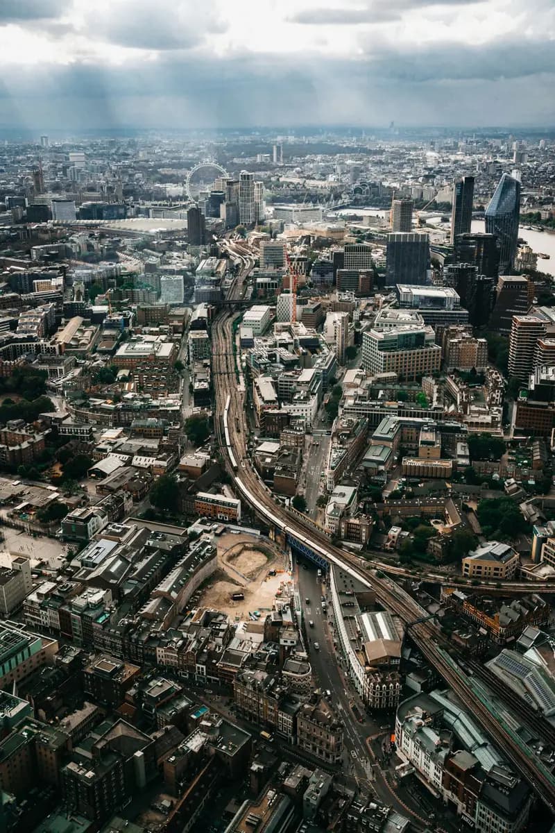 Aerial view of London